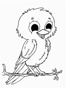Smiling Baby Canary Bird Coloring Pages | Best Place to Color
