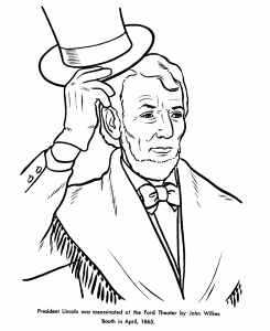 Bluebonkers : US Presidents coloring pages - President Abraham