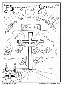 Christmas Coloring Sheets &quotJesus is our Way " Free Printable