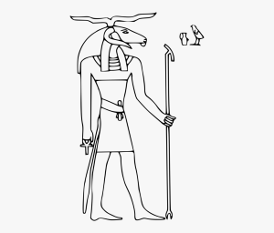 Ancient Egyptian Deities Anubis Horus - Coloring Page ...
