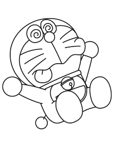 Funny Doraemon Coloring Page | HM Coloring Pages