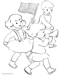 4th of July Page to Color 006