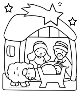 Xmas Coloring Baby Jesus Nativity Coloring Pages - 69ColoringPages.com