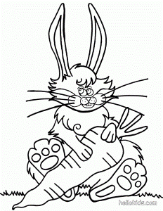 Rabbit Carrot Coloring Pages | 99coloring.com