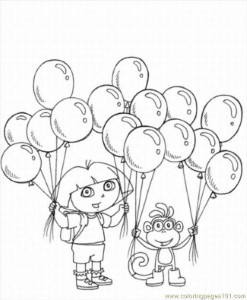 Coloring Pages Explorer Coloring Pages 5 Lrg (Cartoons > Dora the