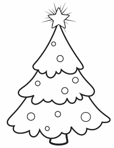 Printable christmas tree coloring pages ~ Online coloring pages