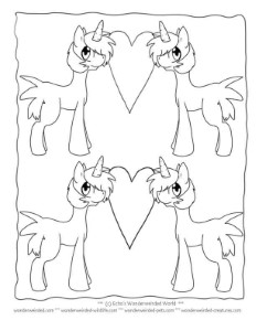 Unicorn Coloring Pages for Kids Echo