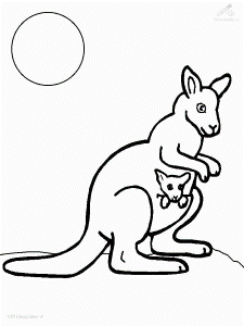 Kangaroo-coloring-page-6 | Free Coloring Page Site