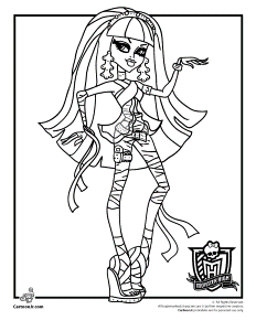 Coloring Page Of Monster High : Printable Coloring Book Sheet
