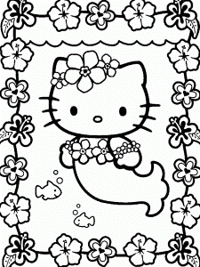 Adorable Hello Kitty Coloring Pages Hello Kitty Mermaid Coloring