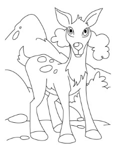 Deer pose coloring page | Download Free Deer pose coloring page