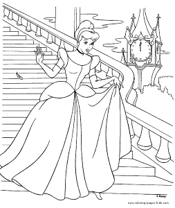 Cinderella coloring pages - Coloring pages for kids - disney