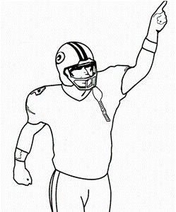 Sport : Arms Of NFL Football Coloring Page, Star Playing Football