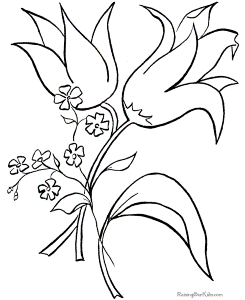 Easter Flower Coloring Page - 004
