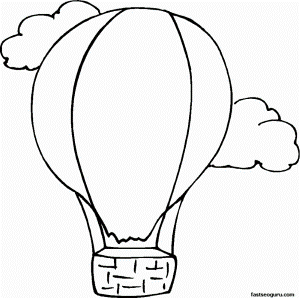 Hot Air Balloon Coloring Page Kids | 99coloring.com