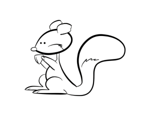 Cute Squirrel Coloring Page | Clipart Panda - Free Clipart Images