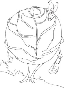 Cartoon cabbage coloring page | Download Free Cartoon cabbage