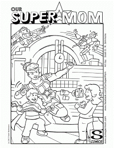 Supermom Our Super Mom Coloring Page Cincinnati 256054 Dc Super