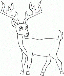 Free Christmas Santa Deer Colouring Pages For Preschool #