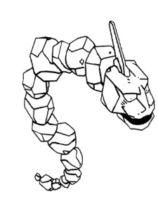 Pokemon Coloring Pages : Onix Pokemon Of Brock Coloring Page Kids
