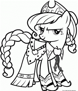 my little pony friendship is magic coloring pages applejack - Free