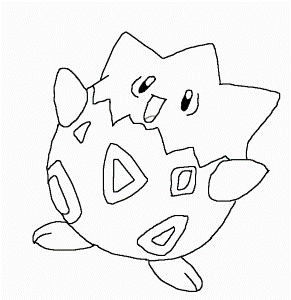 Togepi - Pokemon Coloring Pages : Coloring Pages for Kids