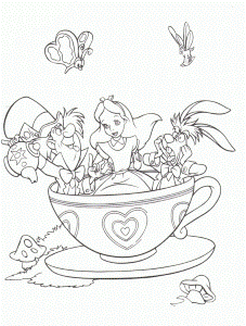 Alice in Wonderland Coloring - Drawing Coloring