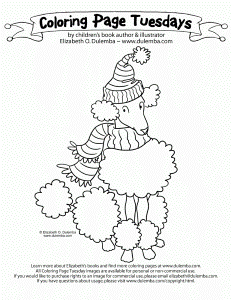 dulemba: Coloring Page Tuesdays - Poodle!