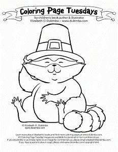 dulemba: Coloring Page Tuesday - Thanksgiving Raccoon!