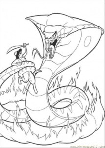 Coloring Pages Addin And Snake Coloring Page (Cartoons > Aladdin