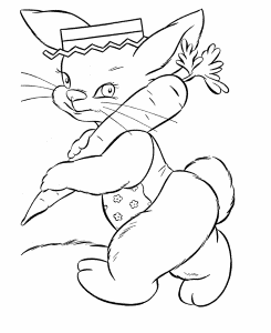 Peter Cottontail Coloring Pages -Peter Cottontail loves Carrots