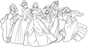 Colouring Pages Disney Princess Printable Free For Kids & Boys #