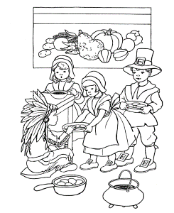 Thanksgiving Day Coloring Page Sheets - Kids Thanksgiving Day play