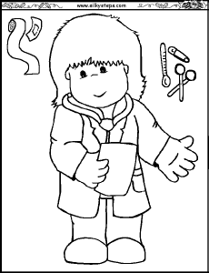 doctor nurse Colouring Pages