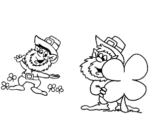 Holidays Coloring Pages : Two Leprechaun Interesting Coloring Page