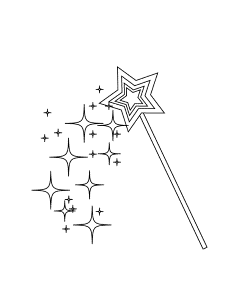Coloring Pages - Magic Wand