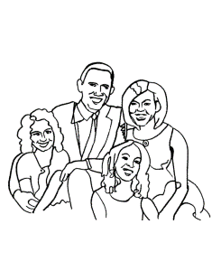 USA-Printables: President Barack Obama First Family Coloring Page