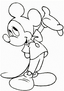 Mickey Run To Work Coloring Page | Kids Coloring Page