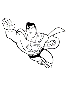 Cartoon Superman Flying Coloring Page | Free Printable Coloring Pages