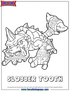 Skylanders Swap Force Slobber Tooth Coloring Page | Free Printable