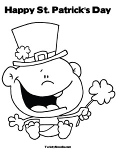 Happy St Patricks Day Coloring Page