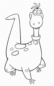 Flintstones and Dinno Coloring Page | Kids Coloring Page