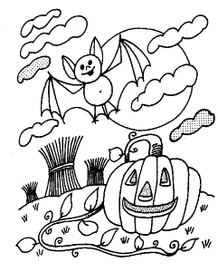 halloween coloring printable page for kids pages