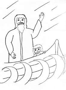 Bible Story Coloring Page for the Apostles and the Storm | Free