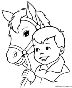 Horse coloring page 007 | Mandala & Coloring Book Pages