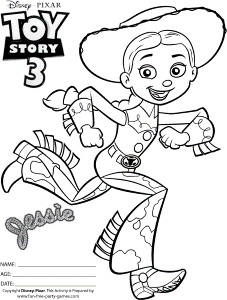 cowgirl of toy story Colouring Pages