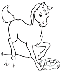 Horse Coloring Pages | Farm horses Coloring Page | HonkingDonkey
