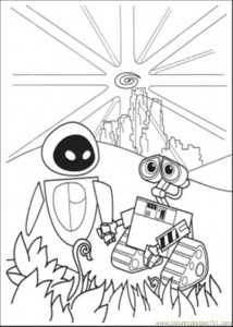 Coloring Pages Wall E And Eva Saved The Planet (Cartoons > Wall-E