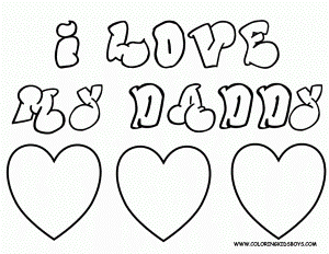 Coloring Pages Happy Birthday Daddy Printable Coloring Sheet