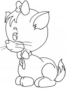 Cartoon Cat Coloring Pages - KidsColoringSource.
